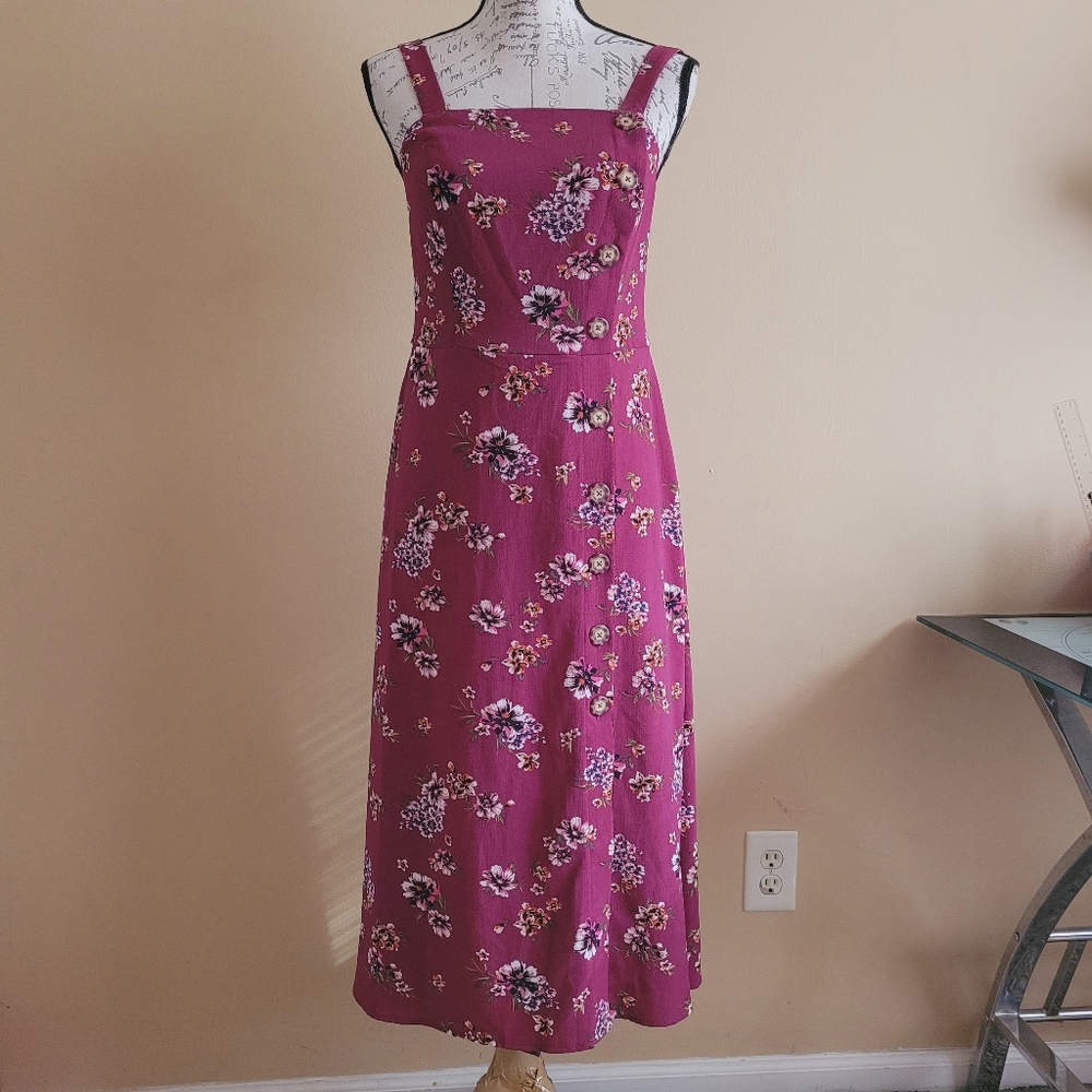 Xhilaration Floral Burgundy Dress! Sz S!